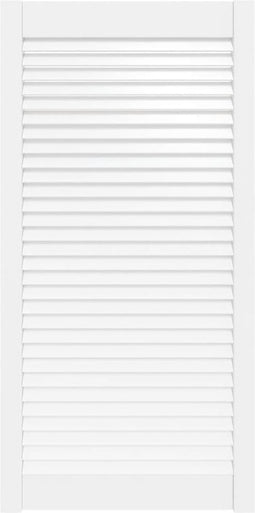 vidaXL - Kastdeur - met - lamellen - 99,3x49,4 - cm - massief - grenenhout - wit
