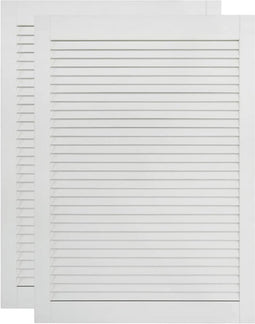 vidaXL - Kastdeuren - met - lamellen - 2 - st - 69x39,4 - cm - massief - grenenhout - wit