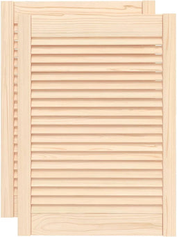 vidaXL - Kastdeuren - met - lamellen - 2 - st - 69x49,4 - cm - massief - grenenhout