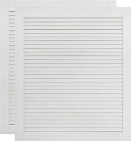 vidaXL - Kastdeuren - met - lamellen - 2 - st - 69x59,4 - cm - massief - grenenhout - wit