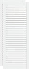 vidaXL - Kastdeuren - met - lamellen - 2 - st - 99,3x39,4 - cm - grenenhout - wit