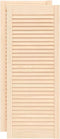 vidaXL - Kastdeuren - met - lamellen - 2 - st - 99,3x39,4 - cm - massief - grenenhout
