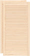 vidaXL - Kastdeuren - met - lamellen - 2 - st - 99,3x49,4 - cm - massief - grenenhout