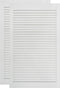 vidaXL - Kastdeuren - met - lamellen - 2 - st - 99,3x49,4 - cm - grenenhout - wit