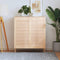 vidaXL - Kastdeuren - met - lamellen - 2 - st - 99,3x49,4 - cm - massief - grenenhout