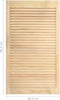 vidaXL - Kastdeuren - met - lamellen - 2 - st - 99,3x49,4 - cm - massief - grenenhout