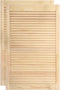 vidaXL - Kastdeuren - met - lamellen - 2 - st - 99,3x59,4 - cm - massief - grenenhout