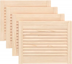 vidaXL - Kastdeuren - met - lamellen - 4 - st - 39,5x49,4 - cm - massief - grenenhout