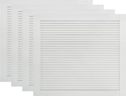 vidaXL - Kastdeuren - met - lamellen - 4 - st - 39,5x49,4 - cm - grenenhout - wit