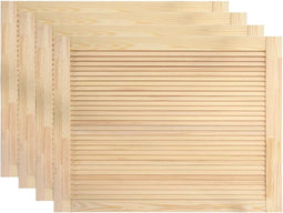vidaXL - Kastdeuren - met - lamellen - 4 - st - 39,5x59,4 - cm - massief - grenenhout