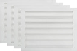 vidaXL - Kastdeuren - met - lamellen - 4 - st - 39,5x59,4 - cm - grenenhout - wit