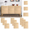 vidaXL - Kastdeuren - met - lamellen - 4 - st - 61,5x59,4 - cm - massief - grenenhout