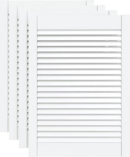 vidaXL - Kastdeuren - met - lamellen - 4 - st - 69x49,4 - cm - massief - grenenhout - wit