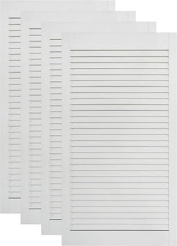 vidaXL - Kastdeuren - met - lamellen - 4 - st - 99,3x39,4 - cm - gwitrenenhout