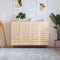 vidaXL - Kastdeuren - met - lamellen - 4 - st - 99,3x39,4 - cm - massief - grenenhout