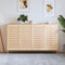 vidaXL - Kastdeuren - met - lamellen - 4 - st - 99,3x49,4 - cm - massief - grenenhout