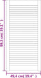 vidaXL - Kastdeuren - met - lamellen - 4 - st - 99,3x49,4 - cm - massief - grenenhout