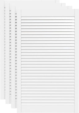 vidaXL - Kastdeuren - met - lamellen - 4 - st - 99,3x59,4 - cm - grenenhout - wit