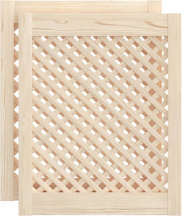 vidaXL - Kastdeuren - met - latwerk - 2 - st - 49,5x61,5 - cm - massief - grenenhout