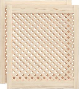 vidaXL - Kastdeuren - met - latwerk - 2 - st - 59,5x69 - cm - massief - grenenhout