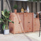 vidaXL - Kastdeurtjes - voor - buitenkeuken - 2 - st - 50x9x82 - cm - douglashout