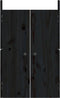 vidaXL - Kastdeurtjes - voor - buitenkeuken - 2 - st - 50x9x82 - cm - grenenhout - zwart