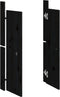 vidaXL - Kastdeurtjes - voor - buitenkeuken - 2 - st - 50x9x82 - cm - grenenhout - zwart