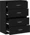 vidaXL - Kasten - met - 2 - lades - 2 - st - 60x31x40 - cm - bewerkt - hout - zwart - eiken