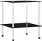 vidaXL - Kastje - 2-laags - 40x40x47 - cm - gehard - glas - zwart