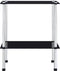 vidaXL - Kastje - 2-laags - 40x40x47 - cm - gehard - glas - zwart