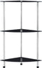 vidaXL - Kastje - 3-laags - 30x30x67 - cm - gehard - glas - zwart