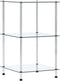 vidaXL - Kastje - 3-laags - 40x40x67 - cm - gehard - glas - transparant