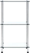 vidaXL - Kastje - 3-laags - 40x40x67 - cm - gehard - glas - transparant