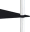 vidaXL - Kastje - 3-laags - 40x40x67 - cm - gehard - glas - zwart