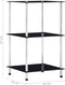 vidaXL - Kastje - 3-laags - 40x40x67 - cm - gehard - glas - zwart