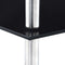 vidaXL - Kastje - 4-laags - 30x30x100 - cm - gehard - glas - zwart