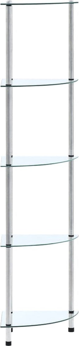 vidaXL - Kastje - 5-laags - 30x30x130 - cm - gehard - glas - transparant