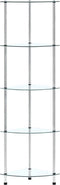 vidaXL - Kastje - 5-laags - 30x30x130 - cm - gehard - glas - transparant