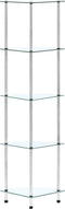 vidaXL - Kastje - 5-laags - 30x30x130 - cm - gehard - glas - transparant