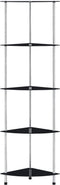 vidaXL - Kastje - 5-laags - 30x30x130 - cm - gehard - glas - zwart