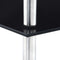 vidaXL - Kastje - 5-laags - 30x30x130 - cm - gehard - glas - zwart