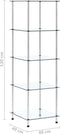 vidaXL - Kastje - 5-laags - 40x40x130 - cm - gehard - glas - transparant