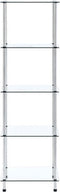 vidaXL - Kastje - 5-laags - 40x40x130 - cm - gehard - glas - transparant