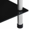 vidaXL - Kastje - 5-laags - 40x40x130 - cm - gehard - glas - zwart