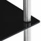 vidaXL - Kastje - 5-laags - 40x40x130 - cm - gehard - glas - zwart