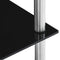vidaXL - Kastje - 6-laags - 40x40x160 - cm - gehard - glas - zwart