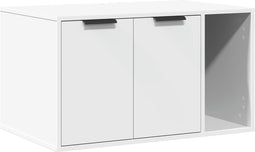 vidaXL - Kattenbakkast - 80x50x45 - cm - bewerkt - hout - wit