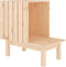 vidaXL - Kattenhuis - 60x36x60 - cm - massief - grenenhout