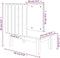 vidaXL - Kattenhuis - 60x36x60 - cm - massief - grenenhout