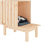 vidaXL - Kattenhuis - 60x36x60 - cm - massief - grenenhout